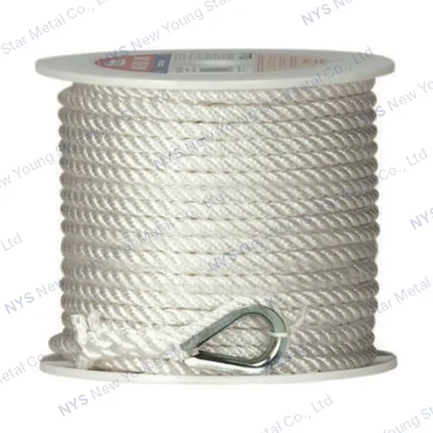 Nylon 3-Strand Anchor Rope with SS316 Thimble